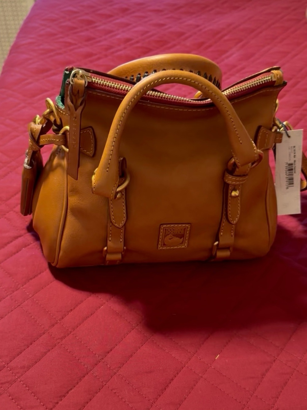 Dooney & Bourke   Micro  Leather Satchel with Top Handles